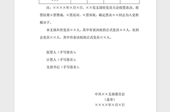 2021年支部確定入黨積極分子票決匯總表