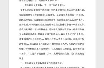 2021年黨費收繳工作專項檢查存在的主要問題自查報告