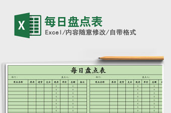 2021年每日盤點表