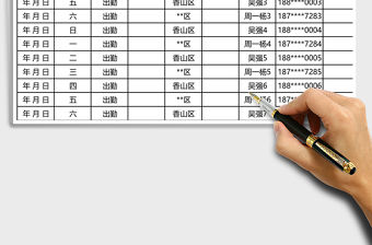 2021年工人記工表