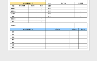 2021年电商月度运营计划与总结报表模板