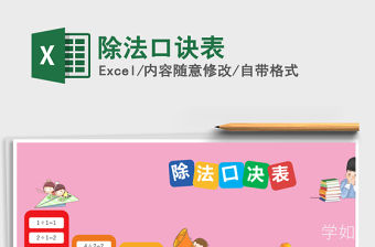 2021年除法口訣表