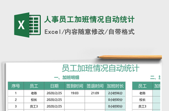 2021年人事員工加班情況自動(dòng)統(tǒng)計(jì)