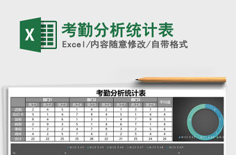 2021年考勤分析統計表