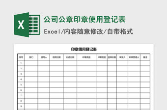 2021年公司公章印章使用登記表