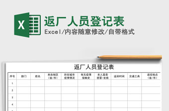 2021年返廠人員登記表