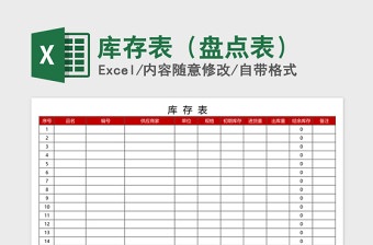 2021年庫(kù)存表（盤點(diǎn)表）