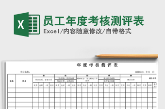 2021年員工年度考核測評表
