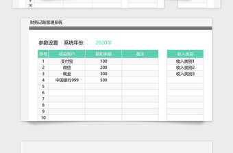 2021年【免費試用】財務記賬管理系統(tǒng)-超級模板