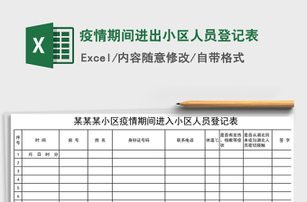 2022疫情期间顾客进店登记表模板