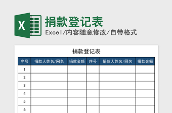 2021年捐款登记表