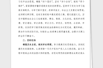 黨史學習教育方案省檢察機關深入開展黨史學習教育方案范文檢察院工作方案實施方案