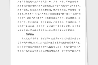 高校開展黨史學(xué)習(xí)教育實(shí)施方案范文高校大學(xué)工作方案