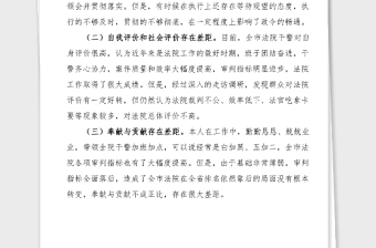 个人对照检查法院院长政法队伍教育整顿专题民主生活会个人对照检查材料范文检视剖析材料发言提纲