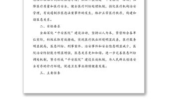 “平安醫(yī)院”創(chuàng)建活動(dòng)實(shí)施方案范文