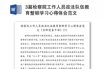 辅警个人教育整顿学习心得体会2021