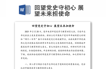 2021建党100周年――学习党史守初心汲取力量担使命发言材料下载免费版