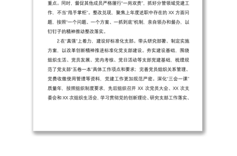 某支部書(shū)記2020年抓基層黨建工作述職報(bào)告