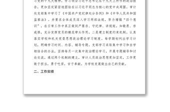 2021XXXX年度高校審計(jì)處處級(jí)領(lǐng)導(dǎo)班子工作總結(jié)