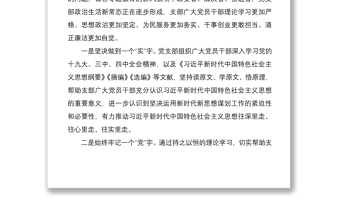 2021基層黨支部專題教育組織生活會檢視剖析材料