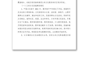 2021公共文化設施建設調研情況匯報