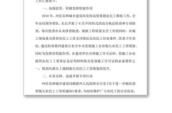 2021關于拖欠農民工工資自查報告