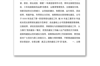 2021集團(tuán)公司加強(qiáng)黨支部規(guī)范化建設(shè)匯報(bào)材料