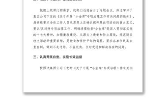 2021小金庫個人自查報告