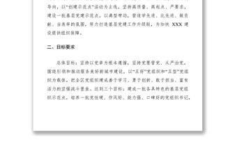 2021基層黨建示范點創建工作實施方案6篇