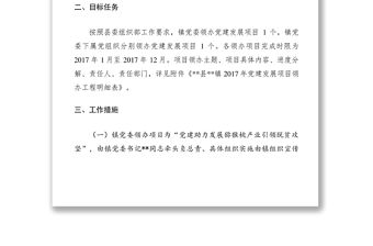 2021鄉鎮黨建領辦項目實施方案
