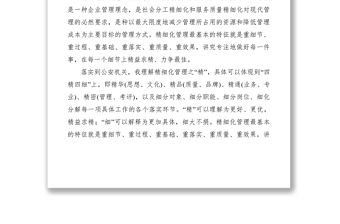 2021公安機關精細化管理調研報告