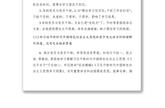 2021“不忘初心、牢记使命”主题教育对照检查存在问题汇总（5类135条）