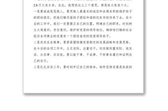 2021鎮長代表新當選的鎮領導表態發言稿