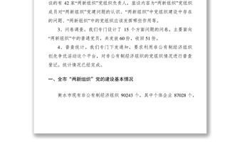 2021兩新組織黨建工作的調研報告