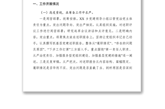 2021【計劃總結(jié)】XX鄉(xiāng)黨組織書記述職評議考核結(jié)果運用情況報告