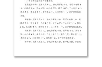 2021資產清查工作報告