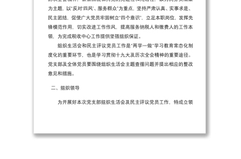 2021黨支部組織生活會(huì)和民主評(píng)議黨員活動(dòng)方案2篇
