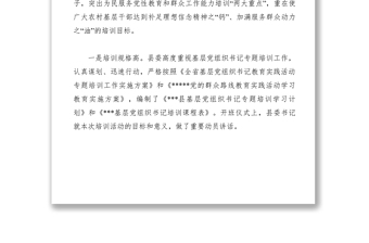 2021【計(jì)劃總結(jié)】對(duì)基層黨組織書(shū)記進(jìn)行專(zhuān)題培訓(xùn)工作總結(jié)