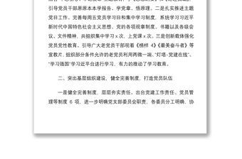 2021離退休黨支部書記抓基層黨建工作述職報告2篇