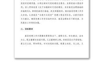 2020年基層黨建工作問題整改方案（基層黨建整改方案）（區(qū)級）