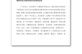 2021黨委主題教育總結會議上的講話