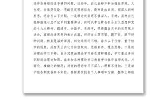 【組織生活會(huì)】2019年黨員干部組織生活會(huì)對(duì)照檢查材料(個(gè)人)