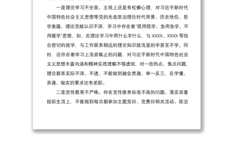 2020年度民主生活會個人發(fā)言提綱