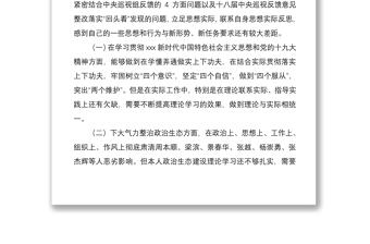 2021分管領(lǐng)導(dǎo)班子成員巡視整改專題生活會個人對照檢查材料范文
