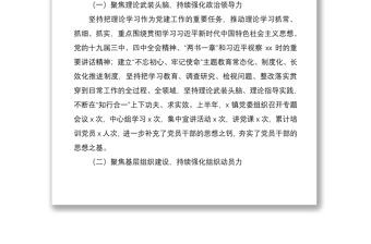 鄉(xiāng)鎮(zhèn)2020年上半年黨建工作總結(jié)及下半年工作計劃