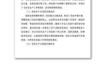2020年度企業安全生產工作總結匯報