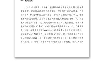 2021農(nóng)村電子商務發(fā)展調(diào)研報告范文