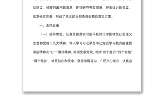 【原創(chuàng)】某某黨支部2021年組織生活會(huì)班子整改方案