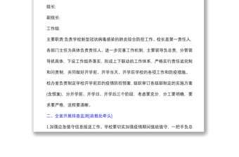(6篇)2021年中小學(xué)秋季開學(xué)疫情防控工作的預(yù)案