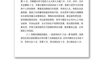 2021公司黨支部書記抓基層黨建工作述職報告